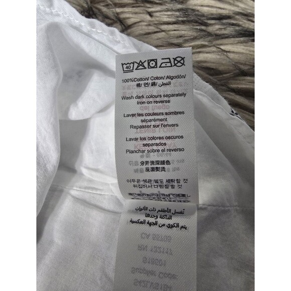 Mamas & Papas Baby Girl Dress 3–6 Months | White & Blue Floral Cotton Dress - Picture 5 of 6